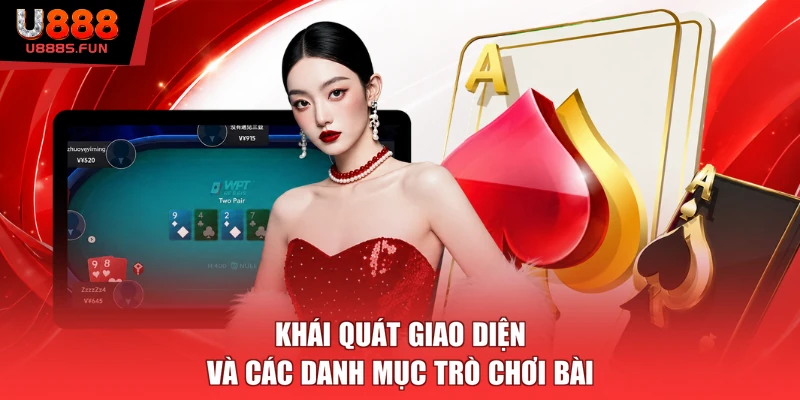 Khái quát giao diện và các danh mục trò chơi bài